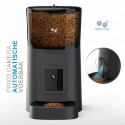 Pretty Paws PP003 – Camera Voerautomaat Zwart – Automatische Voerbak – Slimme Voerautomaat Met App – Instelbaar Voedingsschema