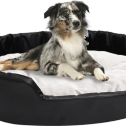 Prolenta Premium Hondenmand 90x79x20 Cm Pluche En Kunstleer Zwart En Beige