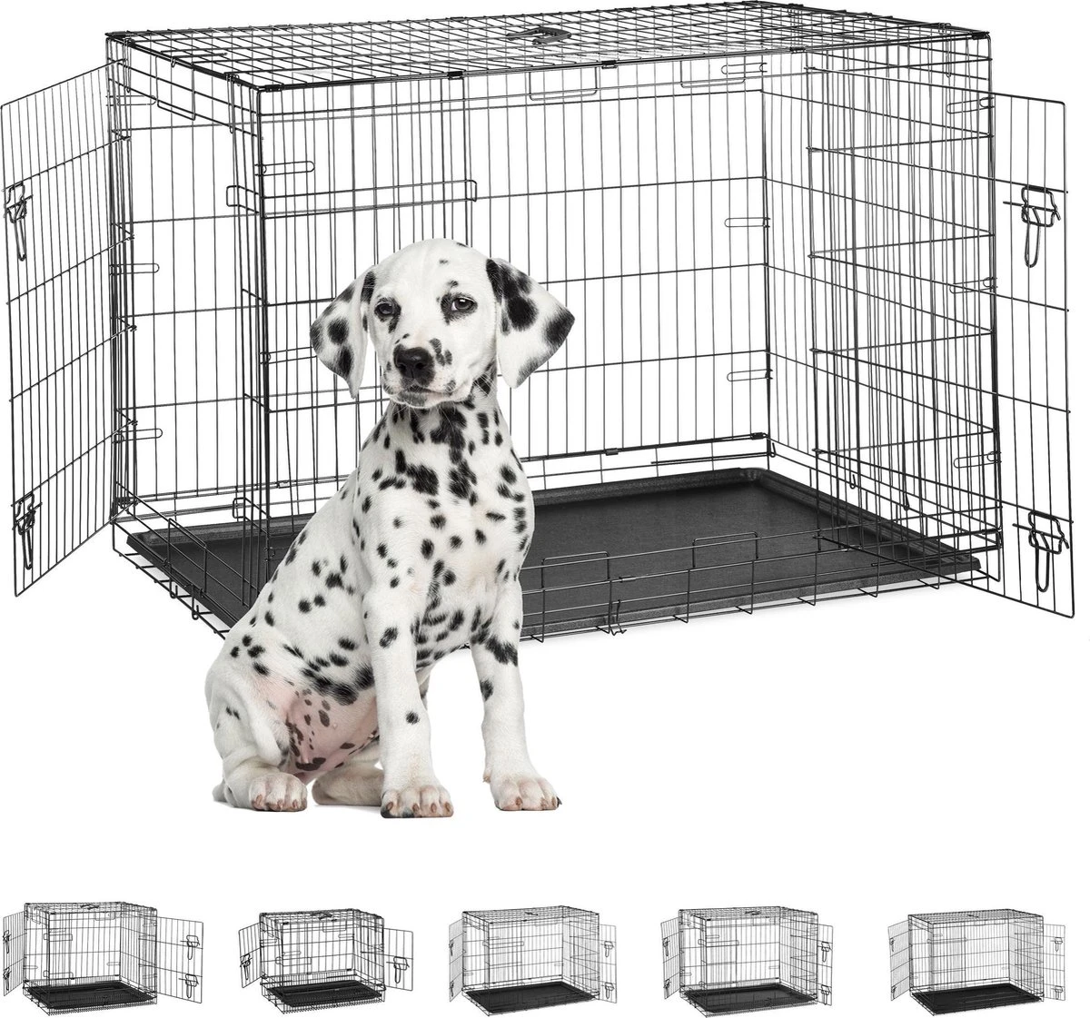 Relaxdays Hondenbench – Draadkooi – Opvouwbaar – Stevig – Metaal – Reisbench – Transportbo – 122 Cm 1 Relaxdays Hondenbench – Draadkooi – Opvouwbaar – Stevig – Metaal – Reisbench – Transportbo – 122 Cm