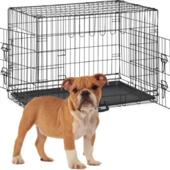 Relaxdays Hondenbench Inklapbaar – Metalen Bench – Draadkooi – Vervoersbox – Autobench – L