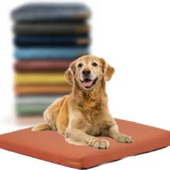 Rexproduct Hondenmand – Hondenkussen – Hondenbed Met Rits En Wasbaar – Manden & Kussens 90 X 110 CM – 0 Tot 80 Kg – SoftPet Oranje