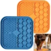 SY Goods – Lickimat – Voermat Voor Natvoer En Brokjes – Slow Feeder -Honden Afleidingspad Voor In De Douche, In Bad, Of Voor Het Borstelen – Gemakkelijk Te Verplaatsen En Voedsel Op Aan Te Brengen – Anti-schrok Voerbak – Silicoon Speelgoed