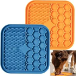 SY Goods – Lickimat – Voermat Voor Natvoer En Brokjes – Slow Feeder -Honden Afleidingspad Voor In De Douche, In Bad, Of Voor Het Borstelen – Gemakkelijk Te Verplaatsen En Voedsel Op Aan Te Brengen – Anti-schrok Voerbak – Silicoon Speelgoed