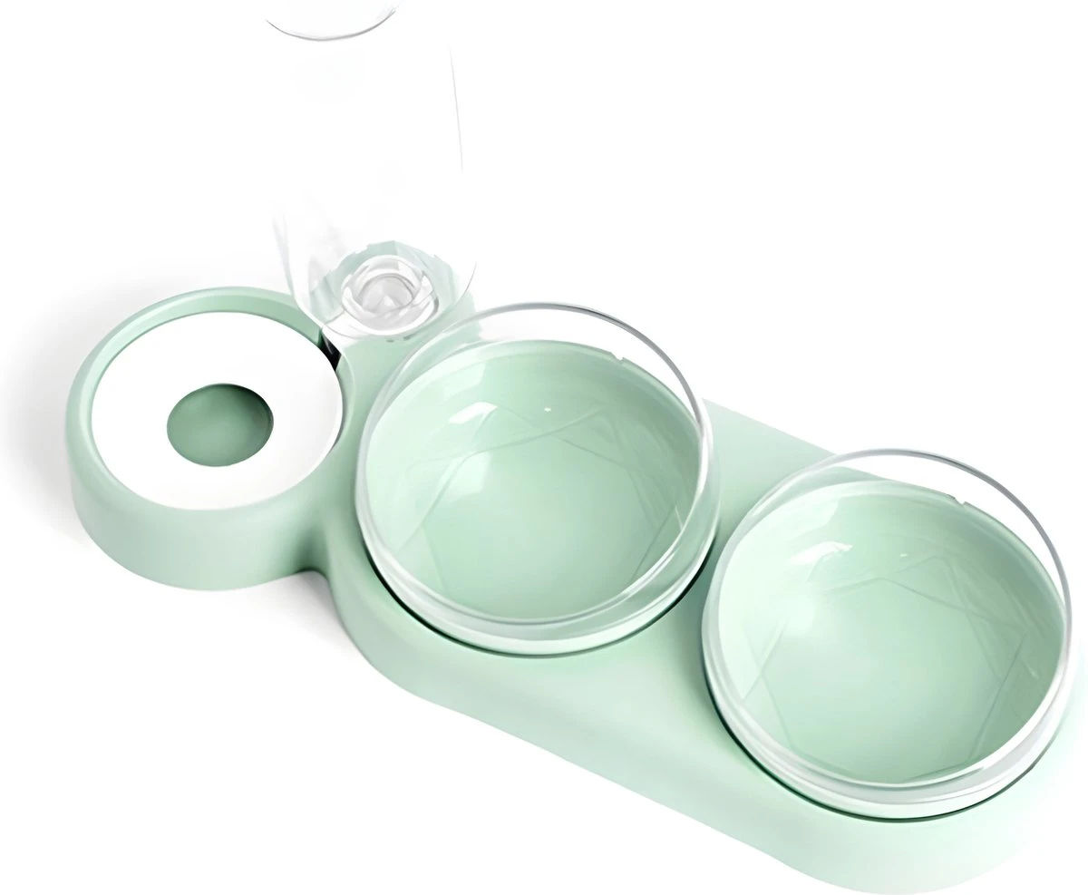 Scove Kattenvoerbak – Kattenvoer- En Drinkbakken Met Drinkfontein – Gekantelde Schotetljes – Bescherm De Nekwervels – Groen – Ø 12.5 Cm 1 Scove Kattenvoerbak – Kattenvoer- En Drinkbakken Met Drinkfontein – Gekantelde Schotetljes – Bescherm De Nekwervels – Groen – Ø 12.5 Cm