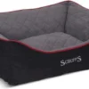 Scruffs Thermal Box Bed – Warme Hondenmand Voor Koude Dagen Met Superzachte Fleece Hoes – S/M/L/XL In Grijs, Bruin Of Zwart – Kleur: Zwart, Maat: Medium
