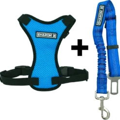Sharon B – Autoharnas – Hondengordel – Blauw – Maat XS – Autogordel Met Hondentuigje – Voor Kleine Honden – Veilig Onderweg