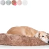 Snoozle Donut Hondenmand – Zacht En Luxe Hondenkussen – Wasbaar – Fluffy – Hondenmanden – 100cm – XXL – Dark Coffee