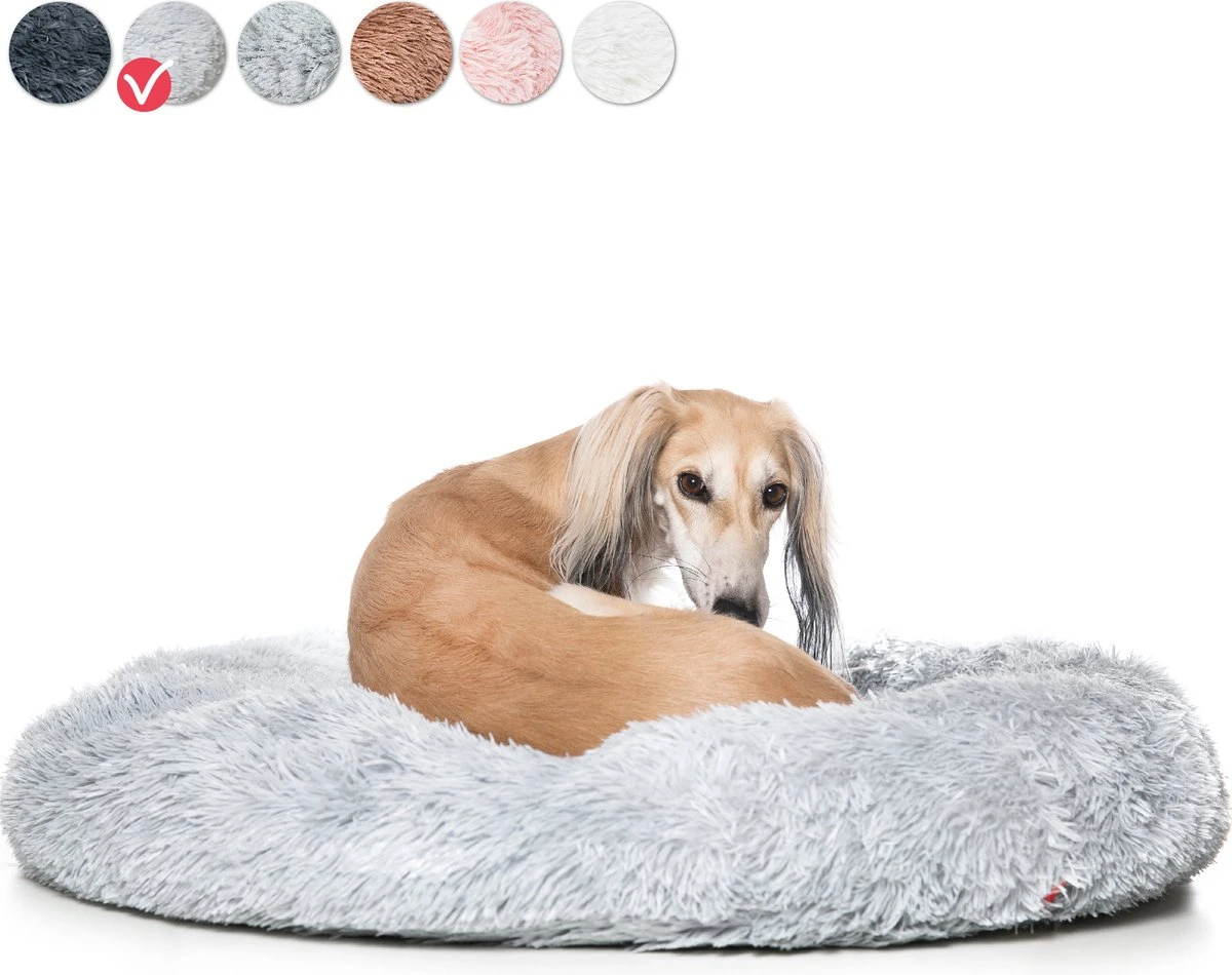 Snoozle Donut Hondenmand – Zacht En Luxe Hondenkussen – Wasbaar – Fluffy – Hondenmanden – 80cm – Lichtgrijs 1 Snoozle Donut Hondenmand – Zacht En Luxe Hondenkussen – Wasbaar – Fluffy – Hondenmanden – 80cm – Lichtgrijs
