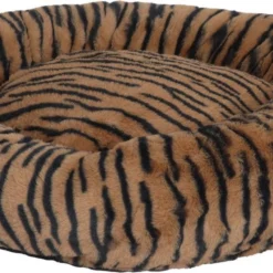 Snoozle Donut Hondenmand En Kattenmand – Superzacht En Luxe – Wasbaar – Fluffy – Hondenkussen – 60cm – Tijger