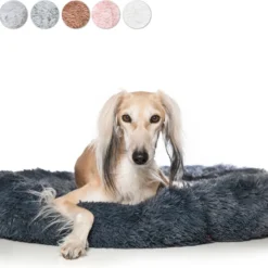 Snoozle Hondenmand – Zacht En Luxe Hondenkussen – Wasbaar – Fluffy – Hondenmanden – 80cm – Grijs