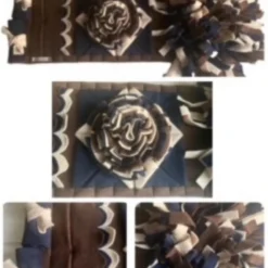 Snuffelmat Voor Honden En Katten. Snuffelmat Maat S In De Kleuren Bruin/donkerblauw/zand. Hersenwerk Voor Huisdieren. MadeByShuko. Snuffelkleed-Speelkleed-Voerkleed-Hondenpuzzel-Voerpuzzel-Slowfeeder-Intelligentie Speelgoed Voor Hond En Kat