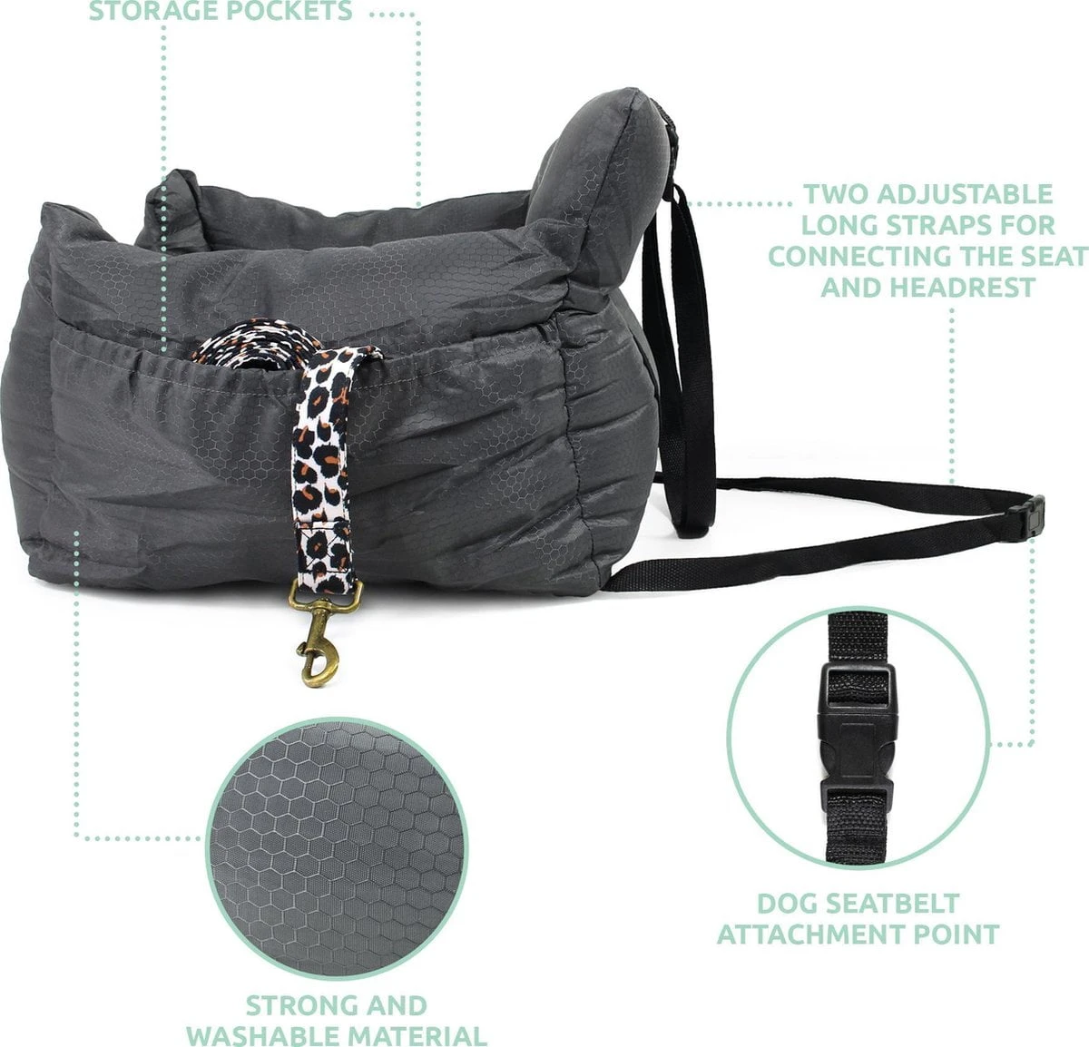 Studio Proud – Honden Autostoel – Autozitje – Automand – Zeer Luxe Hondenmand Voor In De Auto – Comfortabele Honden Autozitje – Antraciet – Zeer Makkelijk Schoon Te Maken – Veilig Auto Bench Voor Puppy En/of Hond 1 Studio Proud – Honden Autostoel – Autozitje – Automand – Zeer Luxe Hondenmand Voor In De Auto – Comfortabele Honden Autozitje – Antraciet – Zeer Makkelijk Schoon Te Maken – Veilig Auto Bench Voor Puppy En/of Hond