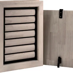 Tomsgates Bouncer Houten Hondenluik Voor Grote Honden | Grijs Afgewerkt | 40 X 28 Cm | Eenvoudige Installatie | Voor Deuren Tot 5.5 Cm Dik | Isolerend | Duurzaam