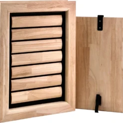 Tomsgates Bouncer | Houten Hondenluik Voor Grote Honden | Naturel Afgewerkt | 28 X 40 Cm | Eenvoudige Installatie | Voor Deuren Tot 5.5 Cm | Duurzaam