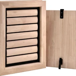 Tomsgates Bouncer Houten Hondenluik Voor Grote Honden | Wit Afgewerkt | 40 X 28 Cm | Eenvoudige Installatie | Voor Deuren Tot 5.5 Cm Dik | Isolerend | Duurzaam