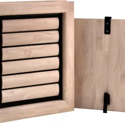 Tomsgates Jake Houten Hondenluik Voor Middelgrote Honden | Wit Afgewerkt | 34 X 28 Cm | Eenvoudige Installatie | Voor Deuren Tot 5.5 Cm Dik | Isolerend | Duurzaam