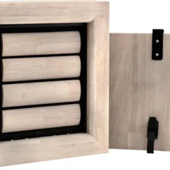 Tomsgates Nipper Houten Kattenluik En Hondenluik | Grijs Afgewerkt | 24 X 20 Cm | Eenvoudige Installatie | Voor Deuren Tot 5.5 Cm Dik | Isolerend | Duurzaam