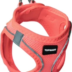 Topmast Airmesh Hondentuig – Click & Go – Roze – L – Reflecterend – Harnas Hond – Hondentuigje – Hondenharnas – Voor Puppy, Kleine, Medium En Grote Hond