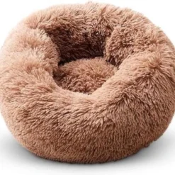 Topmast Fluffy Donut Dierenkussen – Hondenmand – Kattenmand – Superzacht – Wasbaar – 100 Cm – Camel – XL