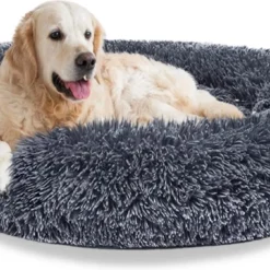 Topmast Fluffy Donut – Dierenmand – Donut Hondenmand – Antraciet – 40 Cm