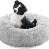 Topmast Fluffy Donut – Dierenmand – Donut Hondenmand – Grijs – 50 Cm