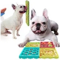 Topmast Honden Likmat Flexibel Voor In De Douche, In Bad, Of Voor Het Borstelen – Voermat – Lick Pad – Afleidingspad – Slowfeeder – Anti-schrok Voerbak – 4pack