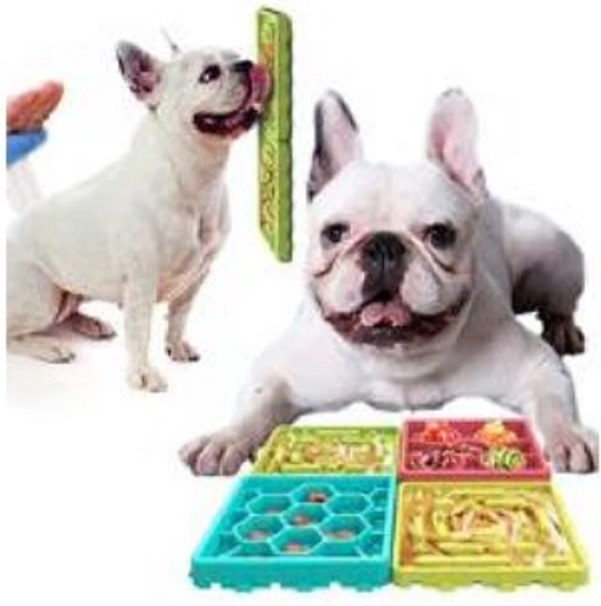 Topmast Honden Likmat Flexibel Voor In De Douche, In Bad, Of Voor Het Borstelen – Voermat – Lick Pad – Afleidingspad – Slowfeeder – Anti-schrok Voerbak – 4pack 1 Topmast Honden Likmat Flexibel Voor In De Douche, In Bad, Of Voor Het Borstelen – Voermat – Lick Pad – Afleidingspad – Slowfeeder – Anti-schrok Voerbak – 4pack