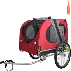 Topmast Hondenfietskar – Fietskar -Hondenaanhanger Medium Rood