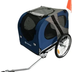 Topmast Hondenfietskar Original – Opvouwbaar – Blauw – Large – Voor Honden Tot 40 KG