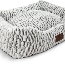 Topmast Hondenmand Snoozy – Zacht Fleece – 61 X 48 X 15 Cm – Fluffy Hondenmand – Hondenmanden – Hondenkussen – Benchkussen