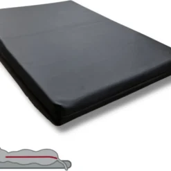 Topmast Support Plus – Orthopedisch Hondenkussen – 150 X 100 Cm – Hondenbed – Zwart – Hondensofa – Hondenmand – Leatherlook Hondenmatras