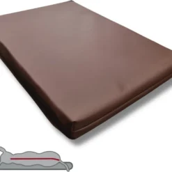 Topmast Support Plus – Orthopedisch Hondenkussen – 80 X 55 Cm – Hondenbed – Bruin – Hondensofa – Hondenmand – Leatherlook Hondenmatras