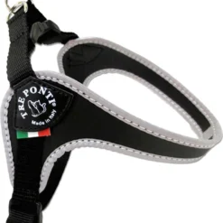Tre Ponti Fibbia Basic Tuig Zwart&Reflecterend – Hondenharnas – 56 – 70 Cm