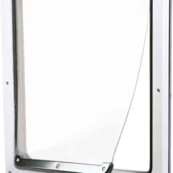 Trixie 2-Weg Hondenluik Wit – S-M 30 X 36 CM