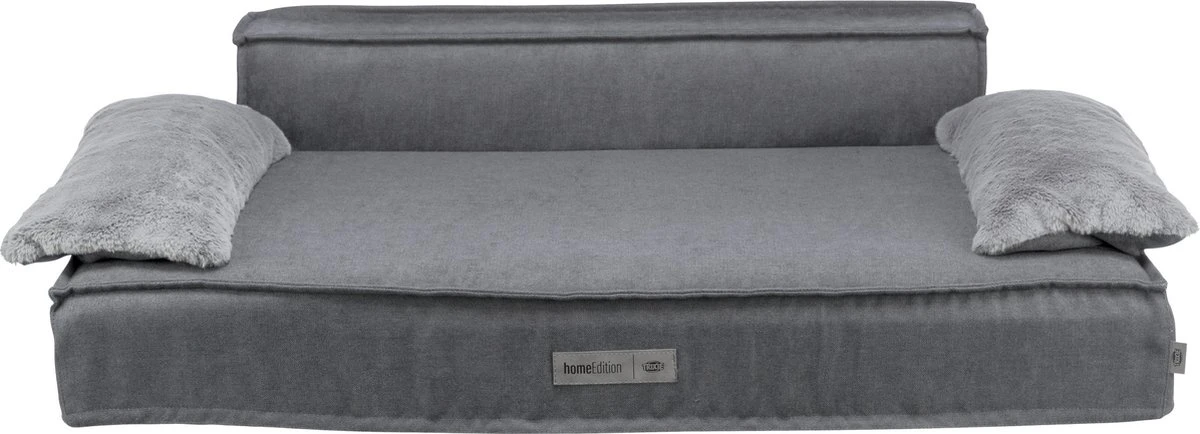 Trixie Hondenmand Sofa Liano Rechthoek Grijs – 100X60 CM 1 Trixie Hondenmand Sofa Liano Rechthoek Grijs – 100X60 CM