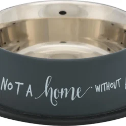 Trixie Voerbak Hond Rvs Gepoedercoat Grijs