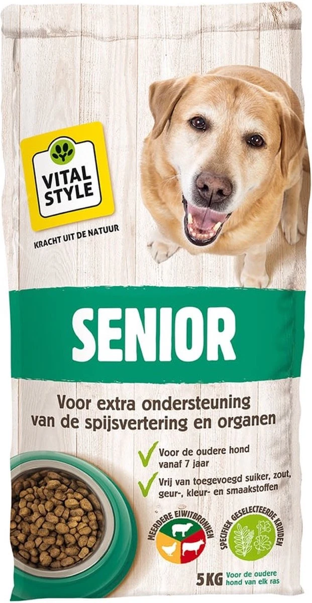 VITALstyle SENIOR – Hondenbrokken – 5 Kg 1 VITALstyle SENIOR – Hondenbrokken – 5 Kg