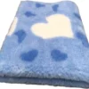 Vetbed – Dierenmat – Dierendeken – Hondendeken – Big Heart – Blauw – Latex Anti Slip 100 X 75 Cm – Machinewasbaar