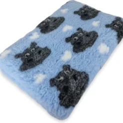 Vetbed Hippo – Lichtblauw – Hondenmat – 2 Stuks – 75 X 50 Cm – Antislip – Benchmat – Puppykleed – Hondenbed – Machine Wasbaar