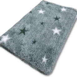 Vetbed Starry Night – Groen – 2 Stuks – Antislip Hondenmat – 75 X 50 Cm – Benchmat – Hondenkleed – Voor Honden -Machine Wasbaar