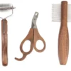WUFY HARRY 5-in-1 Verzorgingsset Voor Huisdieren – Hondenborstel – Dubbelzijdige Borstel – Borstel Met Fijne Draad – Ontklitter – Dubbele Kam – Klauwschaar