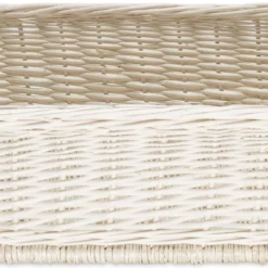 WUFY WIKA Rieten Hondenmand – Rotan Bed – 60×50 Cm – Wit