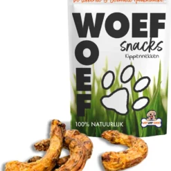 Woef Woef Snacks Hondensnacks Kippennekken Verwensnacks Hondensnoepjes – Gedroogd Vlees – Kip – Alle Honden En Alle Leeftijden Vanaf 3 Maanden – Geen Toevoegingen – 1.00 Kg – Elke Levensfase