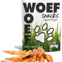 Woef Woef Snacks Hondensnacks Kippenvleugels Verwensnacks Hondensnoepjes – Gedroogd Vlees – Kip – Alle Honden En Alle Leeftijden Vanaf 3 Maanden – Geen Toevoegingen – 2.00 Kg – Elke Levensfase