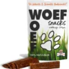 Woef Woef Snacks Hondensnacks Wildzwijn Strips Verwensnacks – Gedroogd Vlees – Wild Zwijn – Alle Honden En Alle Leeftijden Vanaf 3 Maanden – Geen Toevoegingen – 100 Stuks – Elke Levensfase