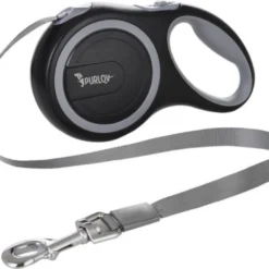 Hondenriem Flexibel 5m Zwart Met Zaklamp – Max.15kg – Flex Riem – Rollijn – Hondenlijn