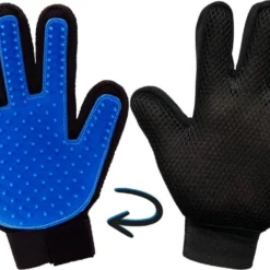 Scarlet Pet | Vachtverzorgingshandschoen “Gentle Touch” Gemakkelijk Verwijderen Van Los Haar Van Dieren Met Gelijktijdige Massage; Beter Dan Borstelen. 1 Paar