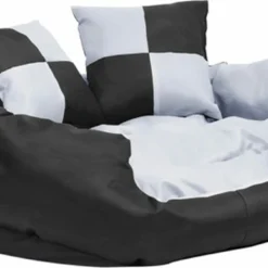 VidaXL Hondenkussen Omkeerbaar En Wasbaar 85x70x20 Cm Grijs En Zwart