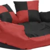 VidaXL Hondenkussen Omkeerbaar En Wasbaar 85x70x20 Cm Rood En Zwart