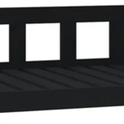 VidaXL Hondenmand 105.5×75.5×28 Cm Massief Grenenhout Zwart